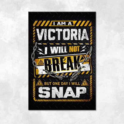 VICTORIA Motivational Rug – Black & Yellow Quote Carpet for Living Room 13K1-AR1