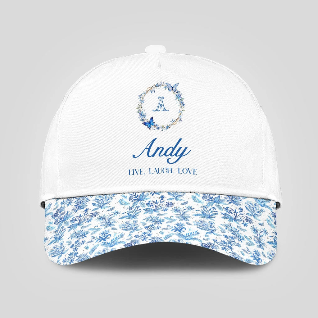 Live Laugh Love Blue Flowers Cap ANDY 13K1 C50PF