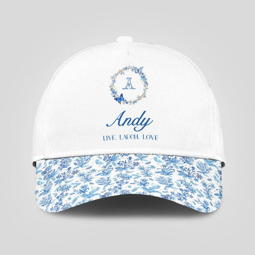 Live Laugh Love Blue Flowers Cap ANDY 13K1 C50PF