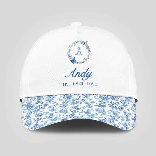 Live Laugh Love Blue Flowers Cap ANDY 13K1 C50PF