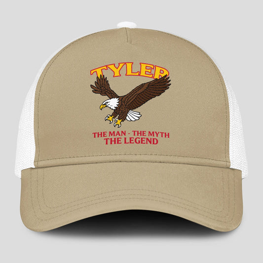 The Man The Myth The Legend Eagle Khaki Mesh Cap TYLER 13K1 C210PF