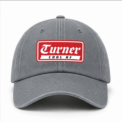 Your Name Cool Af Red Logo Funny Washed Cap TURNER 13K1 C79PF