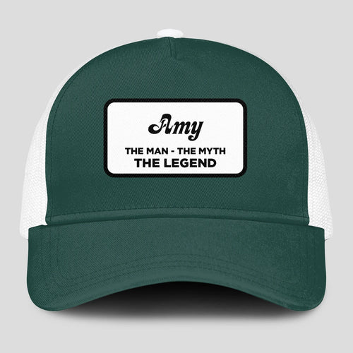 The Man The Myth The Legend Green And White Mesh Cap AMY 13K1 C198PF