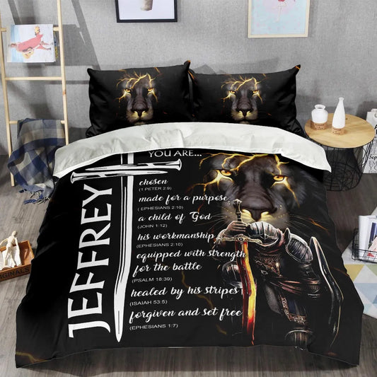 JEFFREY Limited Edition Personalized Bedding Set 13K1-BS1