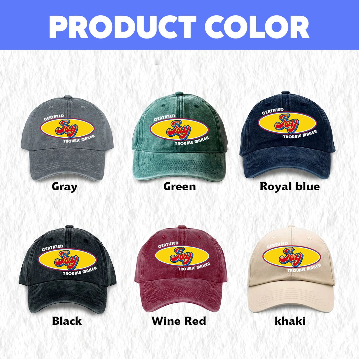 Certified Your Name Trouble Maker Washed Cap JOY 13K1 C73PF