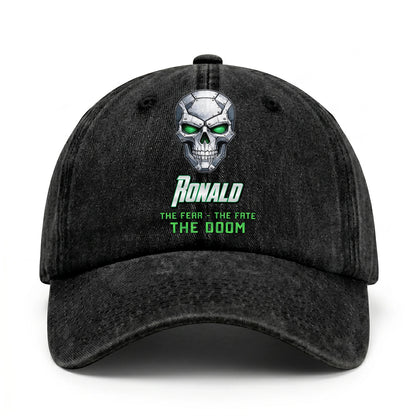 The Fear The Fate The Doom Skull Washed Cap RONALD 13K1 C99PF