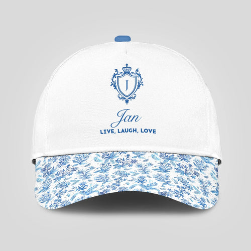Live Laugh Love Flowers Pattern Cap JAN 13K1 C109PF