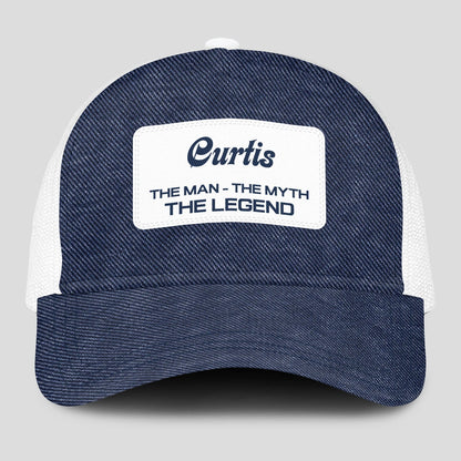 The Man The Myth The Legend Blue Denim Mesh Cap CURTIS 13K1 C194PF