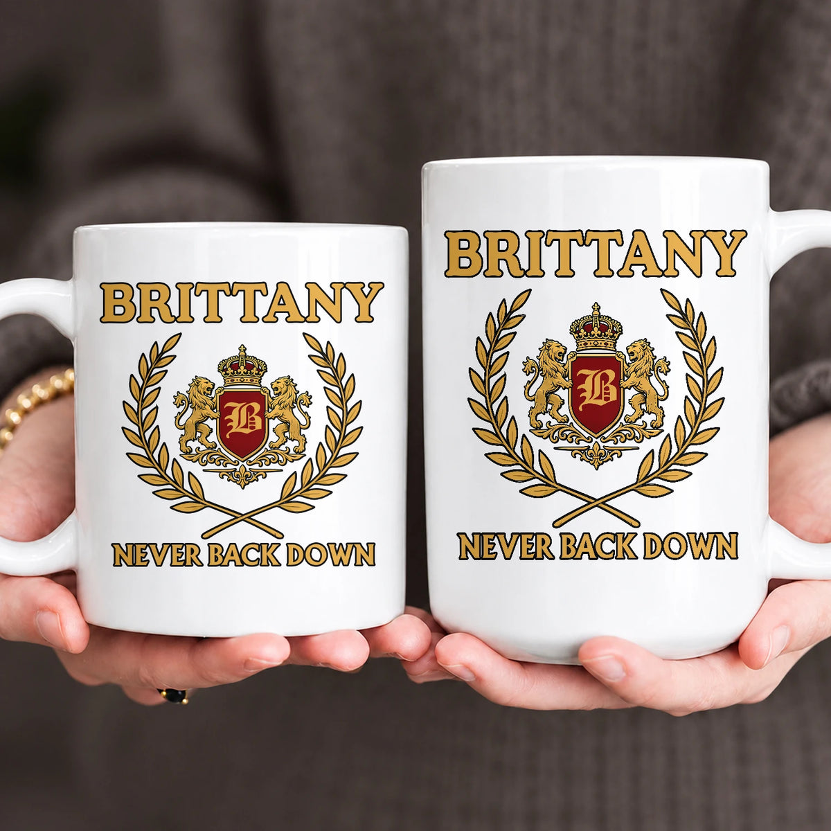 Never Back Down Royal Mug BRITTANY 13K1 MG22