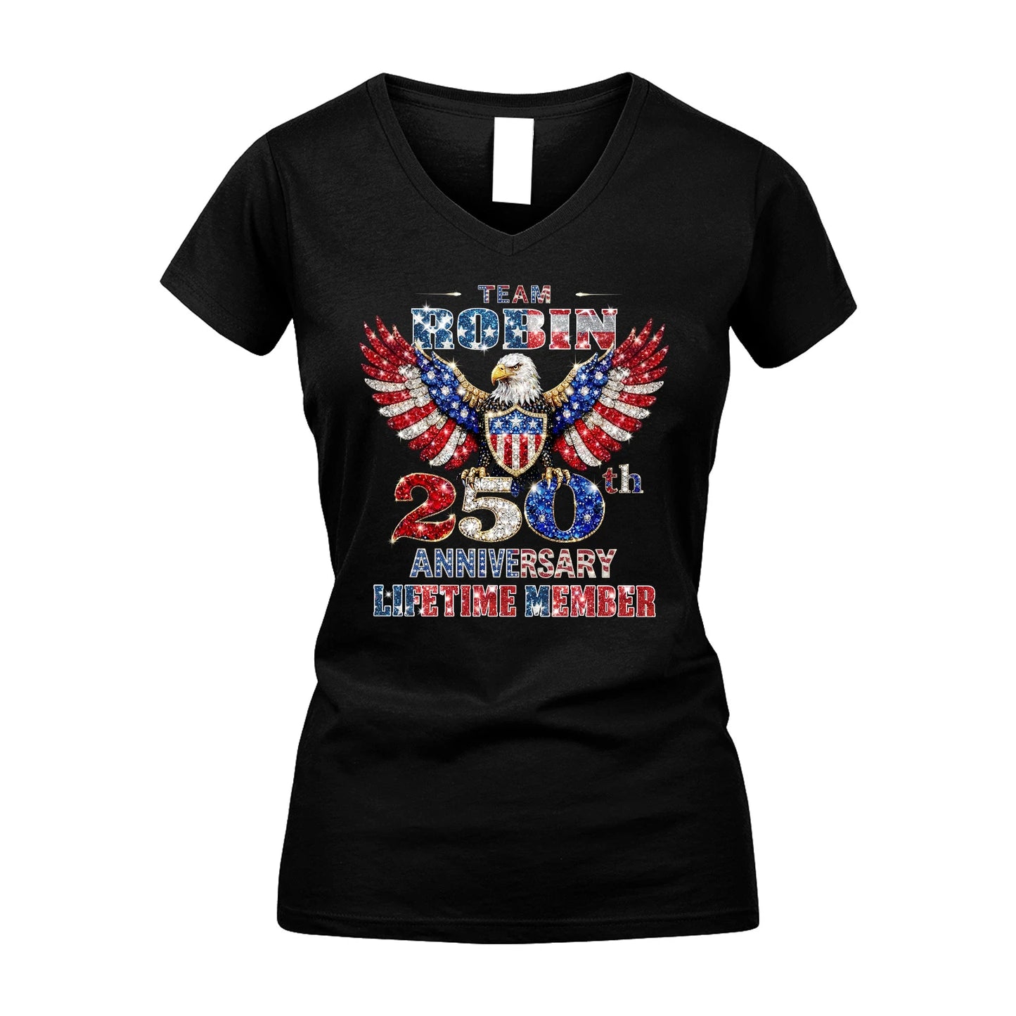 ROBIN 13K1-523 Personalized "Team...Lifetime Member" America 250 Design