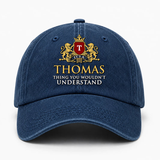 It's A Your Name Thing You Wouldn't Understand Royal Blue Washed Cap THOMAS 13K1 C184PF