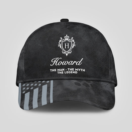 The Man The Myth The Legend America Black Camo Cap HOWARD 13K1 C173PF