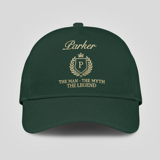 The Man The Myth The Legend Crest Forest Green Cap PARKER 13K1 C159PF