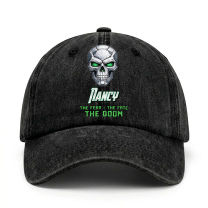 The Fear The Fate The Doom Skull Washed Cap NANCY 13K1 C99PF