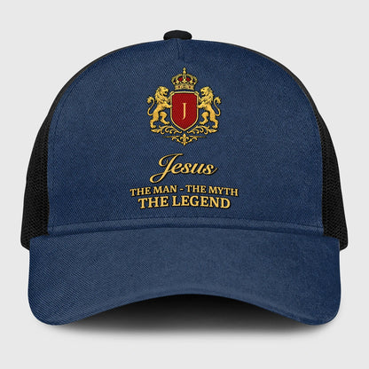 The Man The Myth The Legend Royal Blue Mesh Cap JESUS 13K1 C187PF