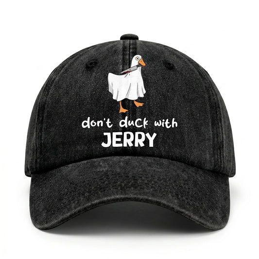 Don't Duck With Your Name Funny Washed Cap JERRY 13K1 C129PF