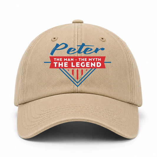 The Man The Myth The Legend Logo Washed Cap PETER 13K1 C37PF