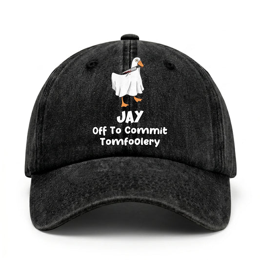 Off To Commit Tomfoolery Funny Goose Washed Cap JAY 13K1 C131PF