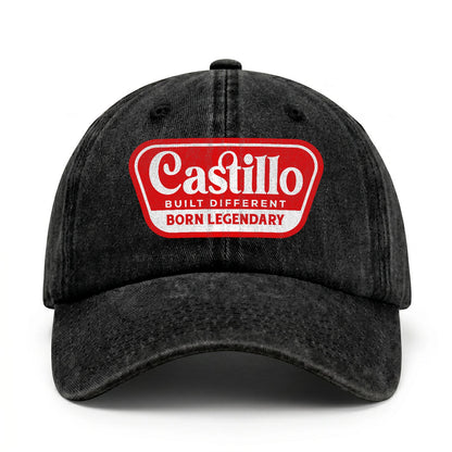 Built Different Born Legendary Red Logo Washed Cap CASTILLO 13K1 C63PF