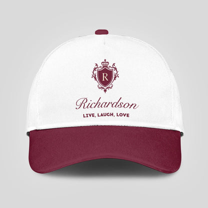 Live Laugh Love Elegant Burgundy And White Cap RICHARDSON 13K1 C88PF