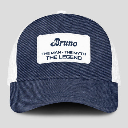 The Man The Myth The Legend Blue Denim Mesh Cap BRUNO 13K1 C194PF