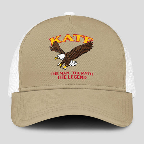 The Man The Myth The Legend Eagle Khaki Mesh Cap KATE 13K1 C210PF
