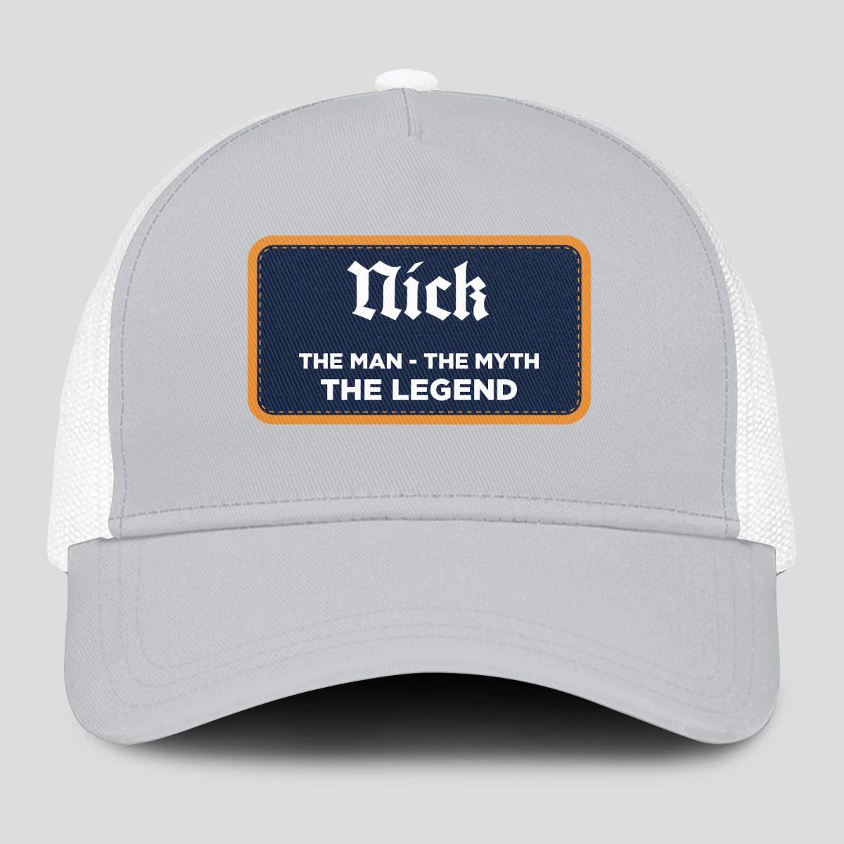 The Man The Myth The Legend Gray Mesh Cap NICK 13K1 C204PF