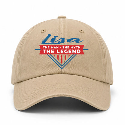 The Man The Myth The Legend Logo Washed Cap LISA 13K1 C37PF