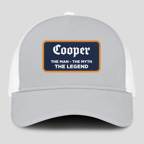 The Man The Myth The Legend Gray Mesh Cap COOPER 13K1 C204PF