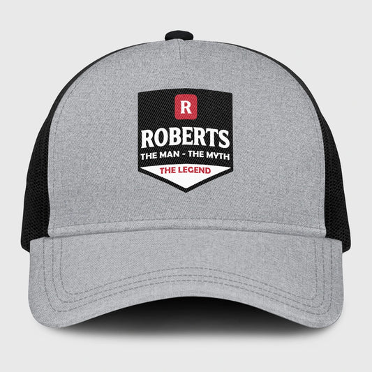 The Man The Myth The Legend Gray Mesh Cap ROBERTS 13K1 C189PF