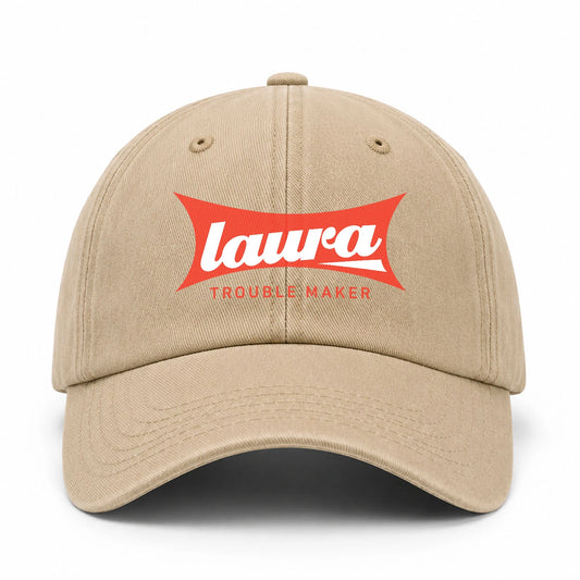 Trouble Maker Red Logo Washed Cap LAURA 13K1 C78PF