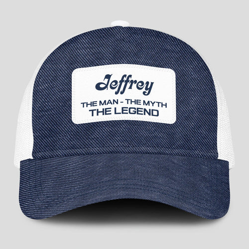The Man The Myth The Legend Blue Denim Mesh Cap JEFFREY 13K1 C194PF