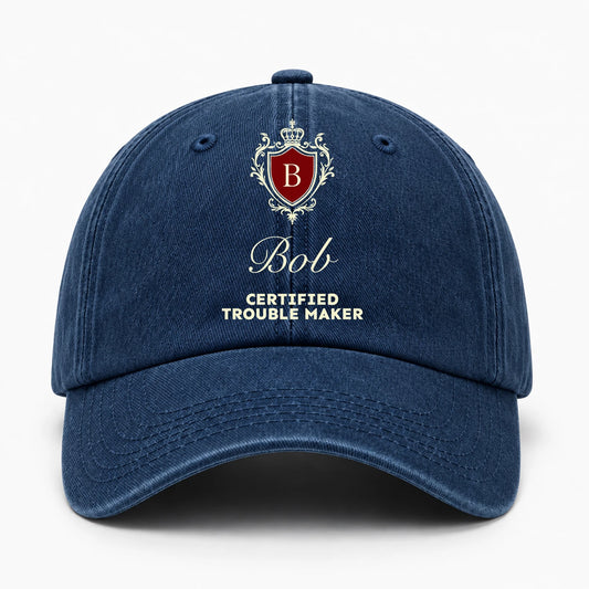 Live Laugh Love Royal Blue Washed Cap BOB 13K1 C176PF
