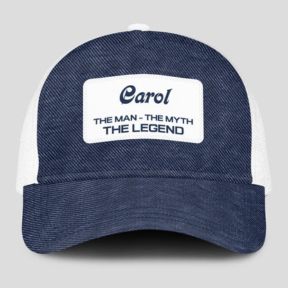 The Man The Myth The Legend Blue Denim Mesh Cap CAROL 13K1 C194PF