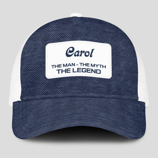 The Man The Myth The Legend Blue Denim Mesh Cap CAROL 13K1 C194PF