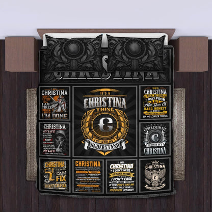 CHRISTINA Limited Edition Personalized Bedding Set 13K1-BS2