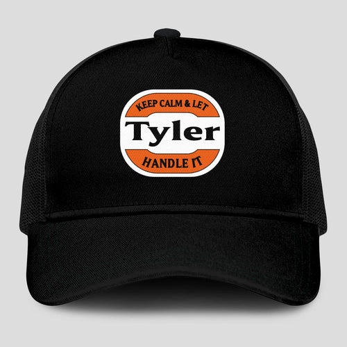 Keep Calm & Let Your Name Handle It Black Mesh Cap TYLER 13K1 C199PF
