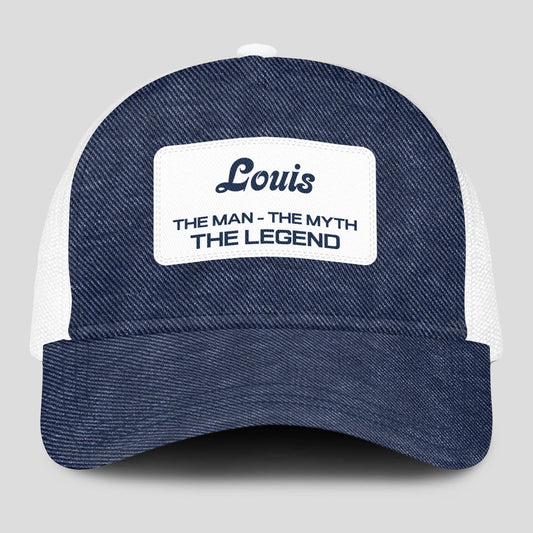 The Man The Myth The Legend Blue Denim Mesh Cap LOUIS 13K1 C194PF