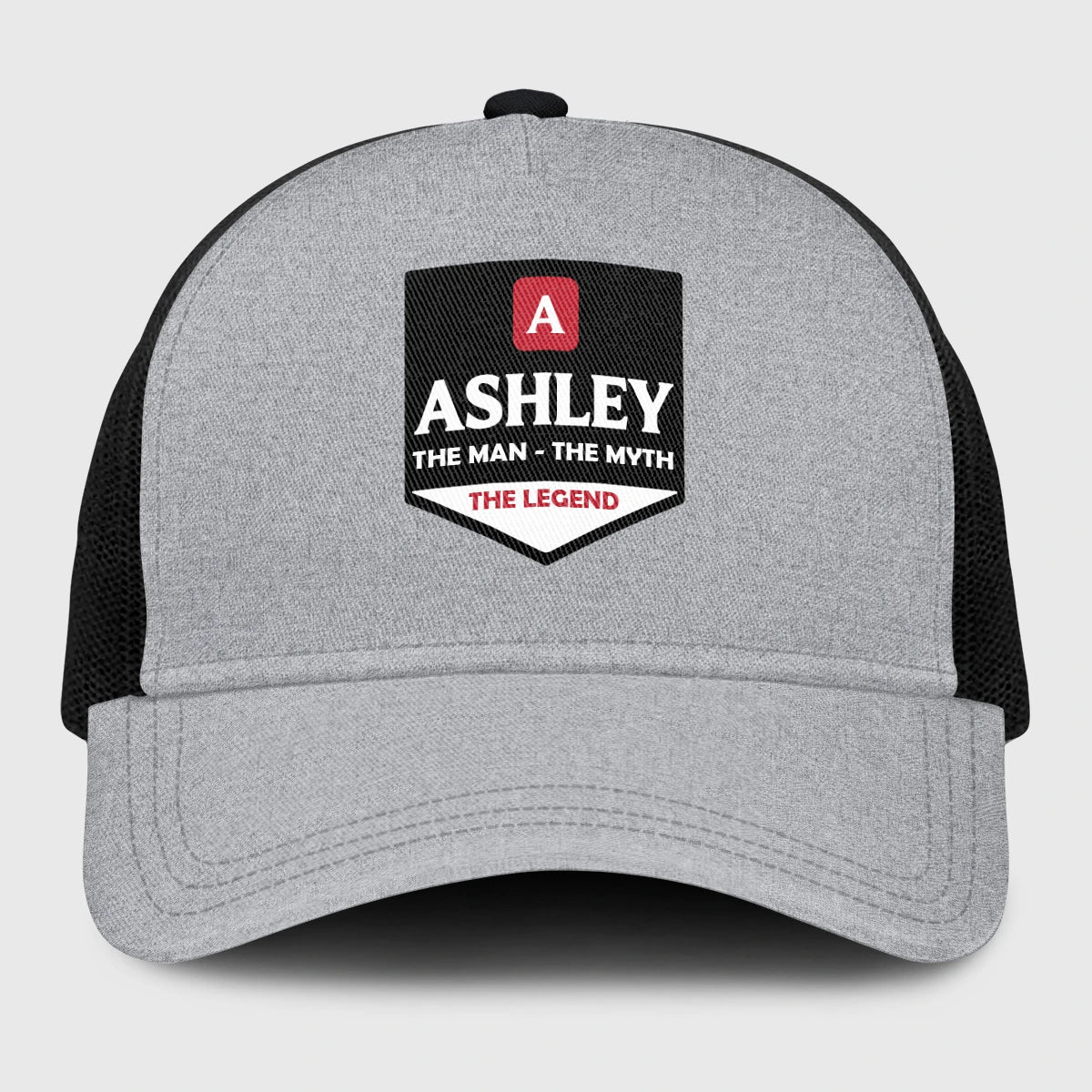 The Man The Myth The Legend Gray Mesh Cap ASHLEY 13K1 C189PF