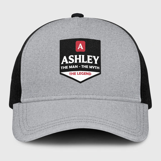 The Man The Myth The Legend Gray Mesh Cap ASHLEY 13K1 C189PF