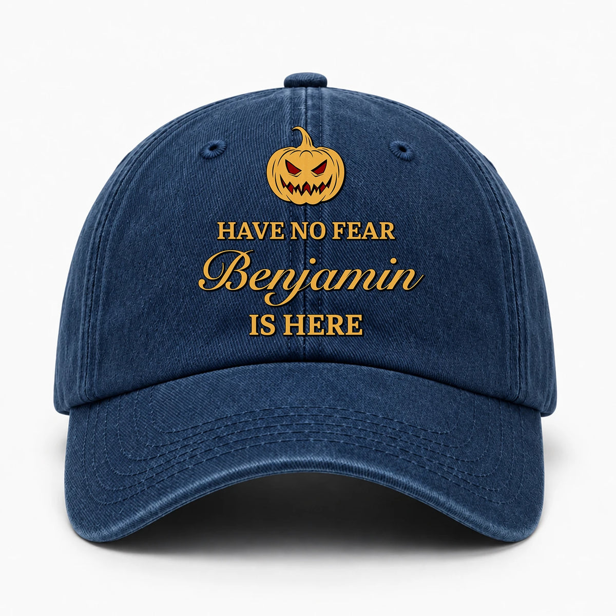 Have No Fear Your Name Is Here Jack O' Lantern Washed Cap BENJAMIN 13K1 C165PF
