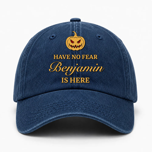 Have No Fear Your Name Is Here Jack O' Lantern Washed Cap BENJAMIN 13K1 C165PF