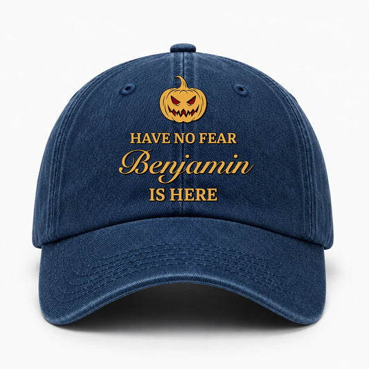 Have No Fear Your Name Is Here Jack O' Lantern Washed Cap BENJAMIN 13K1 C165PF