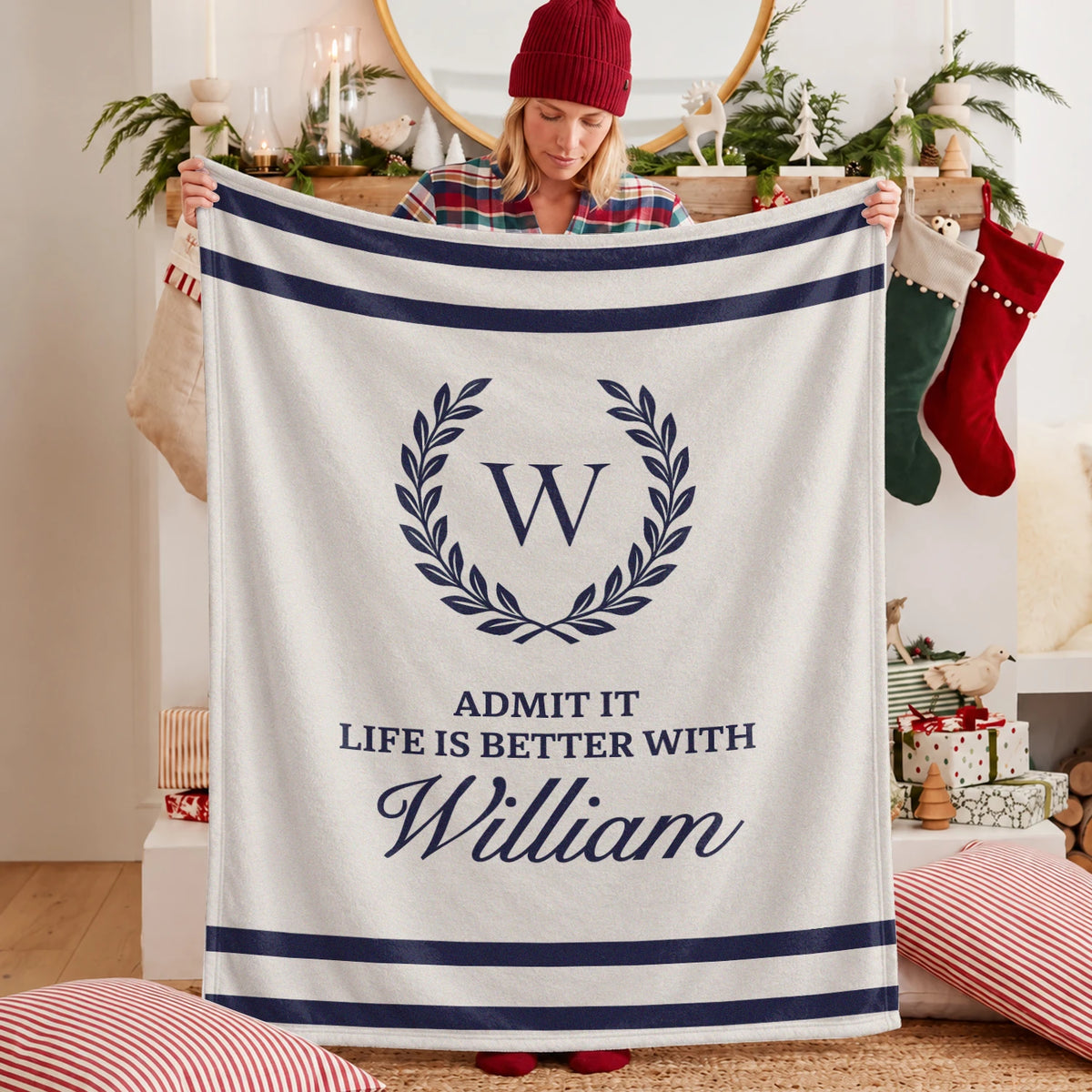 Admit It Life Is Better With Your Name Vintage Fleece Blanket WILLIAM 13K1 BK40