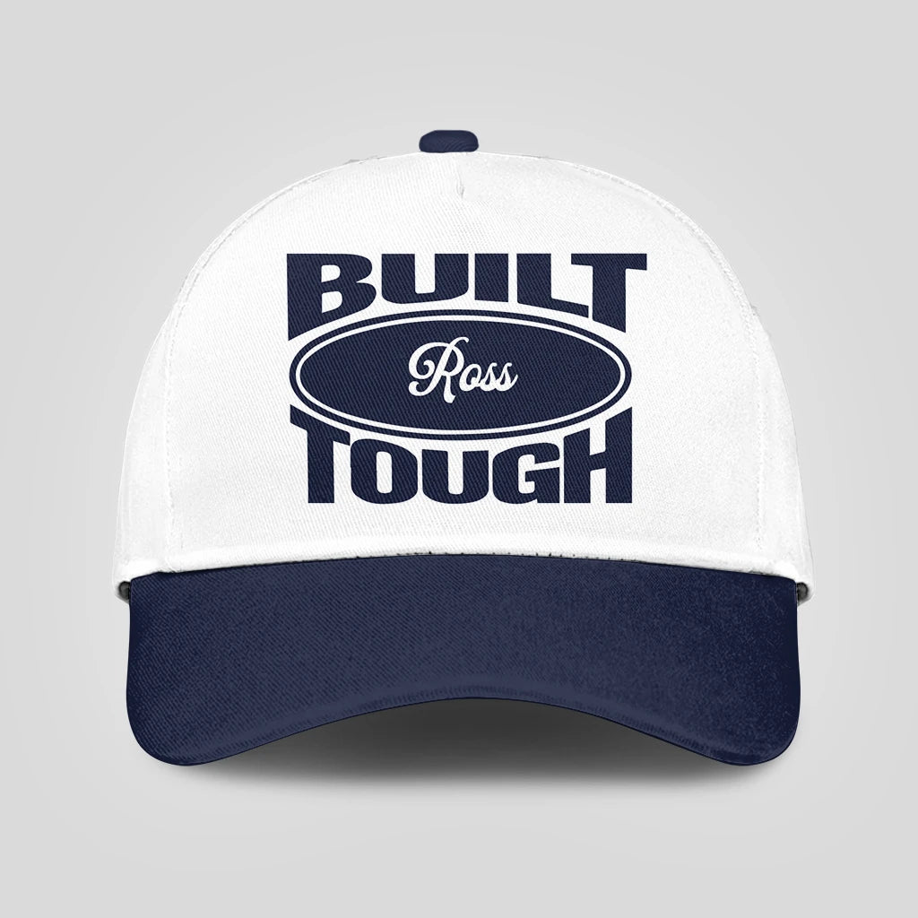 Built Your Name Tough Slogan Blue And White Cap ROSS 13K1 C95PF