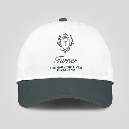 The Man The Myth The Legend Elegant Gray And White Cap TURNER 13K1 C170PF