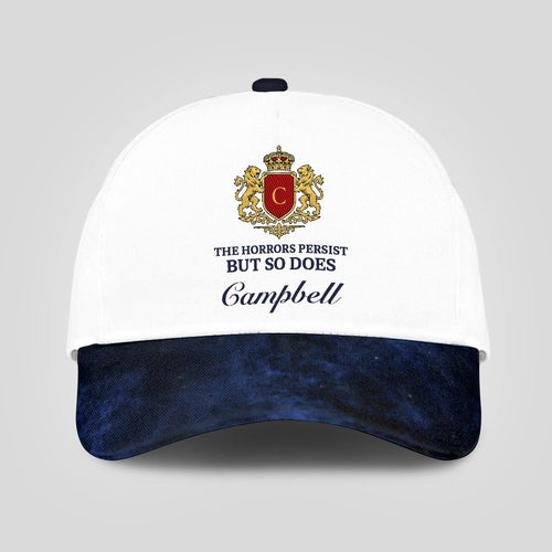 The Horrors Persist But So Does Your Name Elegant Blue And White Cap CAMPBELL 13K1 C123PF