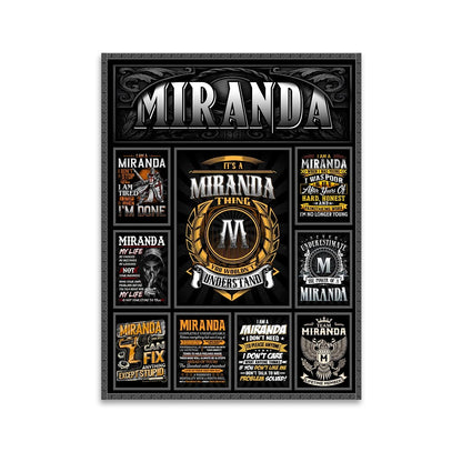 MIRANDA Personalized Sponge Floor Mat – Custom Printed Home Decor 13K1-AR2