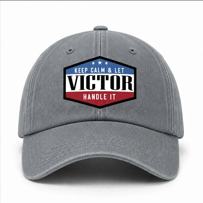 Keep Calm & Let Your Name Handle It Washed Cap VICTOR 13K1 C87PF