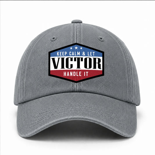 Keep Calm & Let Your Name Handle It Washed Cap VICTOR 13K1 C87PF